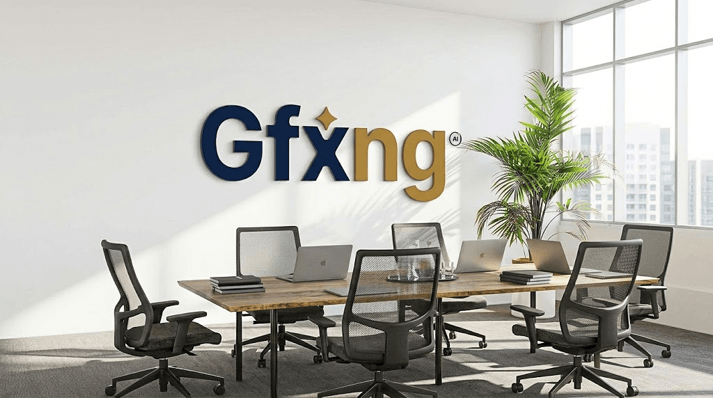 GFXNG boardroom with brand wall