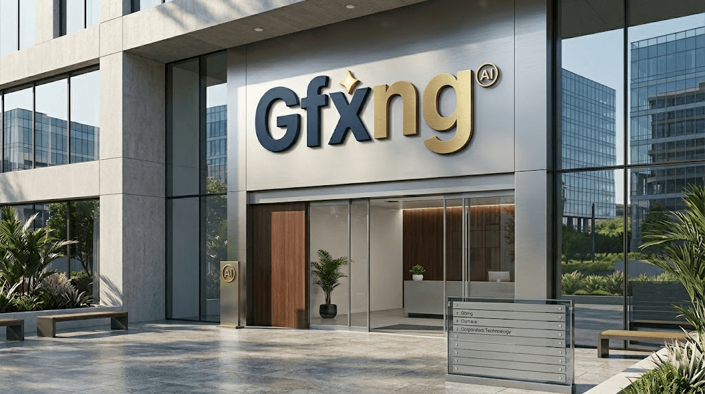 GFXNG office building with exterior signage